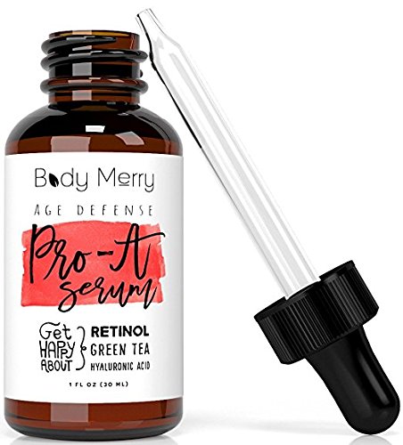 Book Cover Body Merry Age Defense Pro-A Serum – Anti-Aging Retinol Treatment with Hyaluronic Acid, Vitamin E and Natural Aloe - Hydrating Skin Care for Fine Lines, Wrinkles and Hyperpigmentation, 1 fl oz