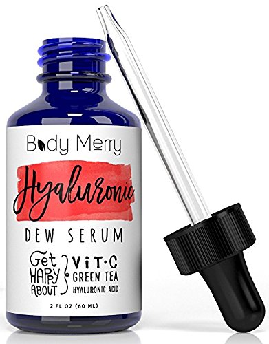 Book Cover Body Merry Hyaluronic Dew Serum – Anti-Aging Hydrating Treatment with Hyaluronic Acid and Vitamin C - Brightening Skin Care for Fine Lines, Wrinkles, Dark Spots and Discoloration, 2 fl oz