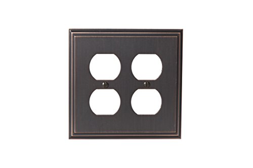 Amerock BP36523ORB Mulholland™ 2 Receptacle Wall Plate - Oil-Rubbed Bronze