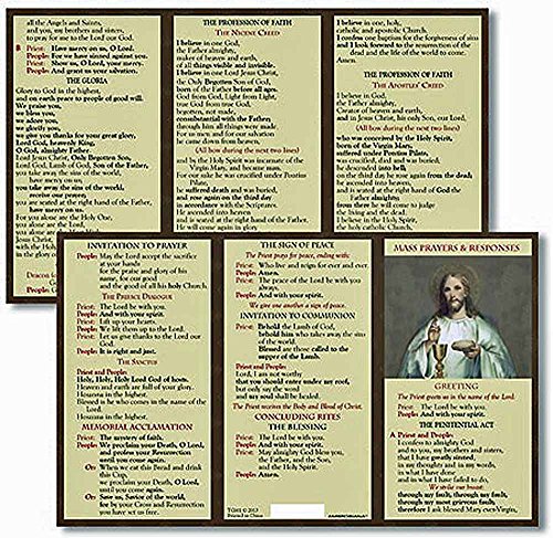 Book Cover Catholic Mass Prayer and Responses Pocket Card