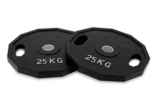 Kroon-25kg-Set de disques Olympique en caoutchouc-50mm