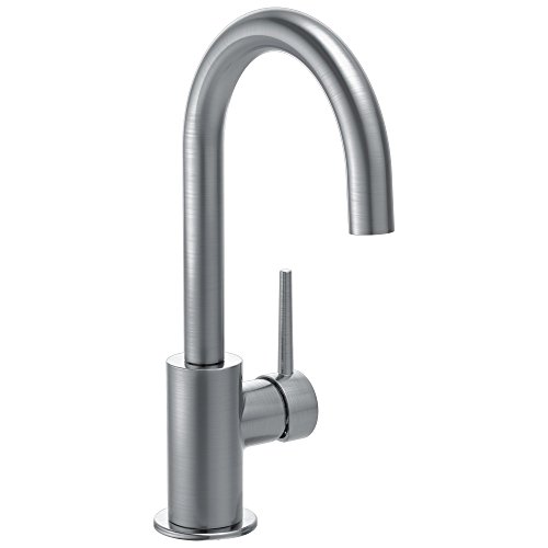 Delta Faucet Trinsic Bar Faucet Brushed Nickel, Bar Sink Faucet Single Hole, Wet Bar Faucets Single Hole, Prep Sink Faucet, Faucet for Bar Sink, Kitchen Faucet, Arctic Stainless 1959LF-AR