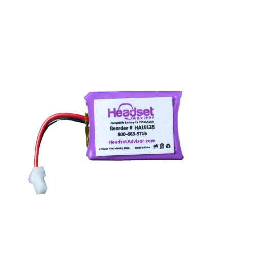 Compatible Plantronics Battery Replacement for CS540 and C054 Wireless Headsets
