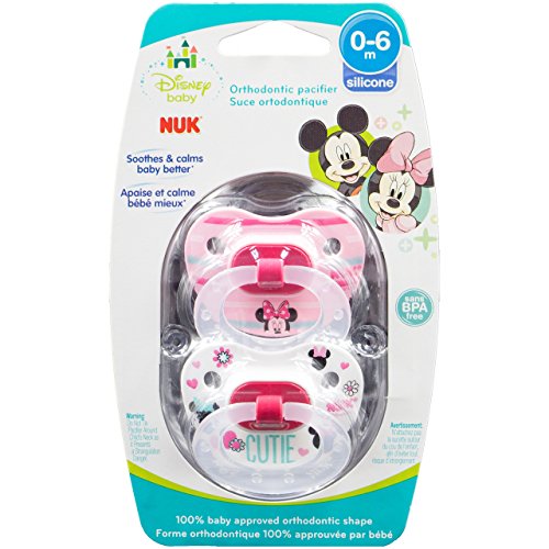 Book Cover NUK Disney Baby Puller Pacifier, 0-6 Months, Girl/Minnie Mouse, 1 pk
