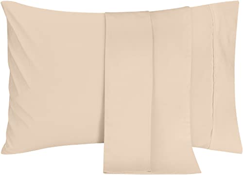 Book Cover Utopia Bedding King Pillowcases - 2 Pack - Envelope Closure - Soft Brushed Microfiber Fabric - Shrinkage and Fade Resistant Pillow Covers 20 X 40 Inches (King, Beige)