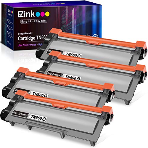 Book Cover E-Z Ink (TM) Compatible Toner Cartridge Replacement for Brother TN630 TN660 High Yield (4 Black Toners) by E-Z Ink