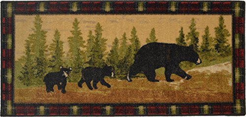 Cozy Cabin CC5270 Following Mama Non Slip Rug 20"x44" Black