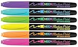 The Board Dudes CYJ58 Medium Point Dry Erase Markers - Neon, 6 count