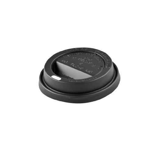 Book Cover Black Dome Lid for 12-20 Oz Paper Hot Cups, and 12-16 oz. perfectouch cup Black (100)