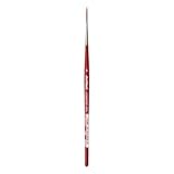 da Vinci Watercolor Series 1280 CosmoTop Spin Paint Brush, Medium Needle-Sharp Liner Synthetic with Red Handle, Size 4