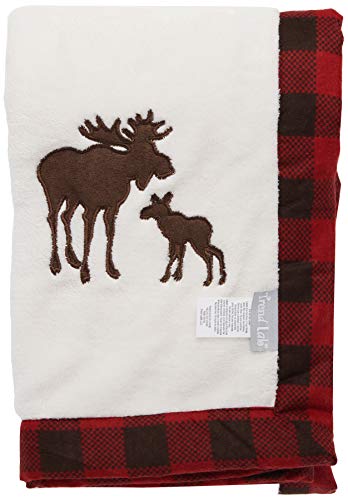 Trend Lab Northwoods Framed Receiving Blanket, Moose Applique