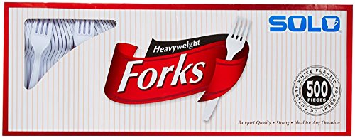 Book Cover Solo White Heavyweight Forks - 500 ct