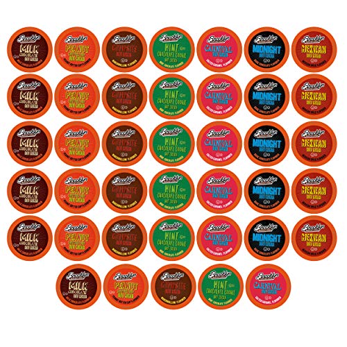 Book Cover Brooklyn Beans Hot Chocolate Variety Pack Pods, Compatible with 2.0 K-Cup Brewers, 40 Count