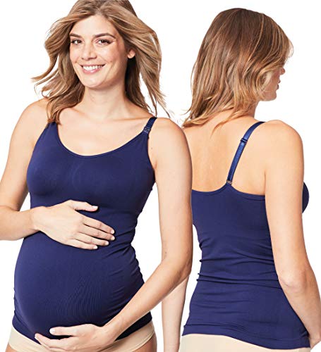 Cake Maternity Toffee Nursing Tank Top, Shaping Nursing Top for Women Breastfeeding with Built in Bra