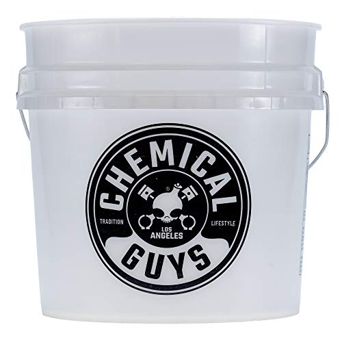Book Cover Chemical Guys ACC_103 Heavy Duty Detailing Bucket with Chemical Guys Logo, 4.5 Gal , White