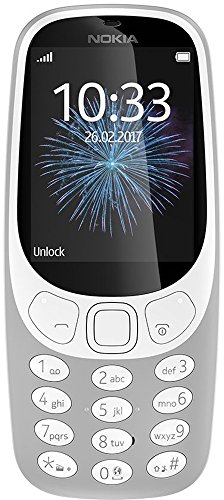 Book Cover Nokia 3310 Dual SIM Feature Phone with MP3 Player, Wireless FM Radio and Rear Camera, Grey