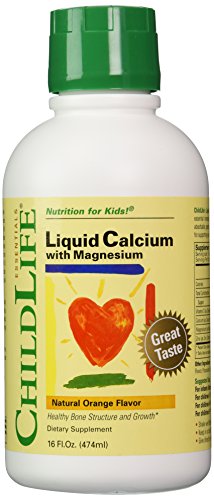 Child Life Liquid Calcium/Magnesium, Natural Orange Flavor Plastic Bottle, 16-Fl. Oz. (Pack of 3)