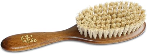 Mars Boar Bristle Cat Hair Brush, Made in Germany, 3/4" Bristles and 2" Wide Head