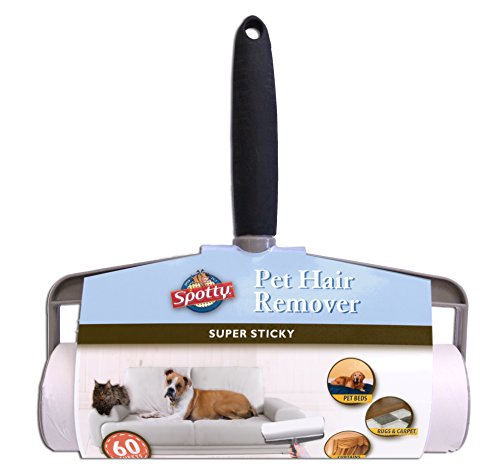 Spotty Supersize Extra Sticky, Adhesive Lint Roller, Pet Cat & Dog Hair Remover for Clothes and Furniture, 60 Sheet ct