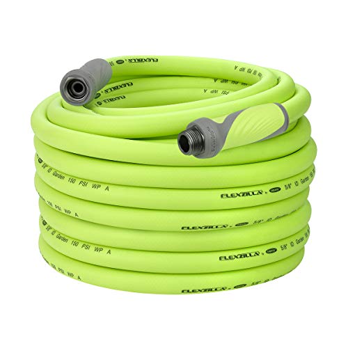 Book Cover Flexzilla Garden Hose with SwivelGrip, 5/8 in. x 100 ft., Heavy Duty, Lightweight, Drinking Water Safe - HFZG5100YWS (Packaging May Vary)