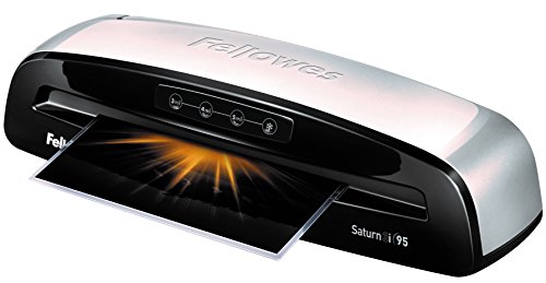 Book Cover Fellowes Laminator Saturn3i 95, 9.5 inch, Rapid 1 Minute Warm-up Laminating Machine, with Laminating Pouches Kit (5735801)