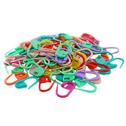 100pcs Knitting Mix Color Craft Crochet Locking Stitch Needle Clip