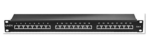 Lindy Panneau de brassage 24 ports Cat.6 STP, 1U, noir