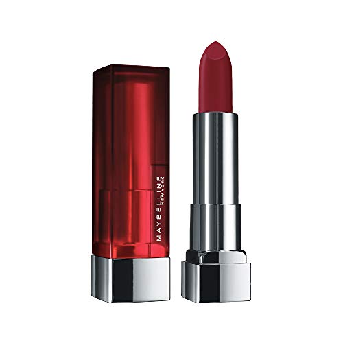 Maybelline Color Sensational Lipstick, Lip Makeup, Matte Finish, Hydrating Lipstick, Nude, Pink, Red, Plum Lip Color, Divine Wine, 0.15 oz; (Packaging May Vary)