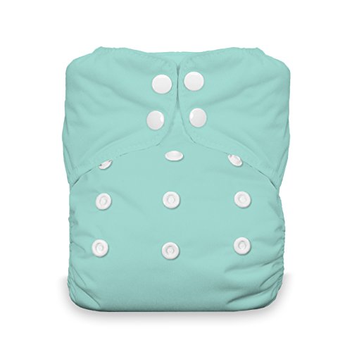 Thirsties One Size All In One Cloth Diaper, Snap Closure, Aqua