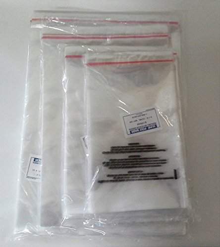 Uline 400 Piece Self Seal Suffocation Warning Combo Pack 1.5 Mil Poly Bags: 4 Sizes, 100 Each: 6x9, 8x10, 9x12, 11x14