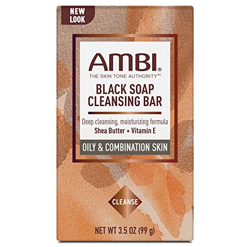 Ambi Skincare Black Soap with Shea Butter, 3.5 Oz (Pack of 6)