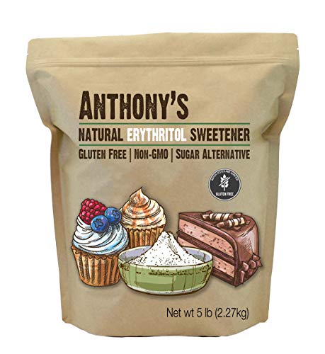Book Cover Anthony's Erythritol Granules, 5 lb, Non GMO, Natural Sweetener, Keto & Paleo Friendly