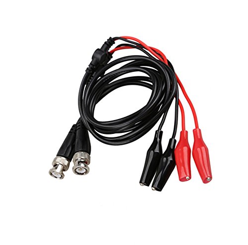 Book Cover Pack of 2 BNC Q9 to Double Alligator Clip Test Cable Probe Leads Oscilloscope Test