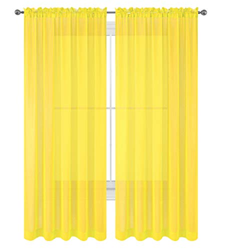 Book Cover WPM 2 Piece Beautiful Sheer Window Elegance Curtains/drape/panels/treatment 60