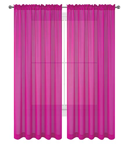 Book Cover WPM 2 Piece Beautiful Sheer Window Elegance Curtains/Drape/Panels/Treatment 60