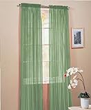 WPM 2 Piece Beautiful Sheer Window Elegance Curtains/drape/panels/treatment 60"w X 84"l (Sage)