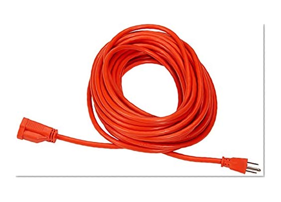 AmazonBasics 16/3 Vinyl Outdoor Extension Cord | Orange, 50-Foot