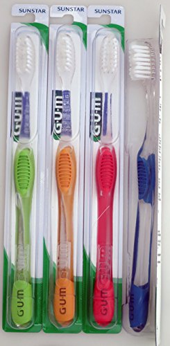 GUM MicroTip Toothbrush - 475 Compact, Ultra Soft 6-count by GUM