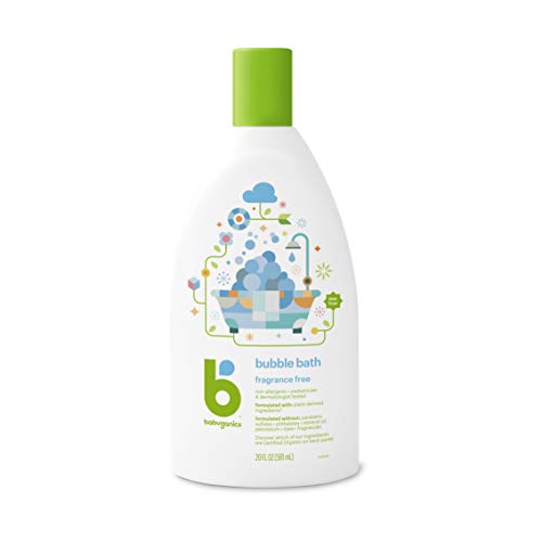 BabyGanics Bubble Bath, Fragrance Free, 20 Ounce