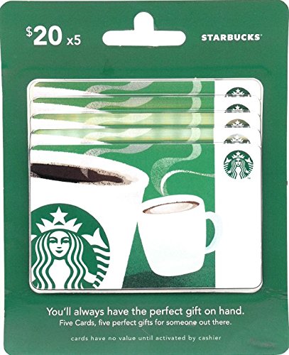 Starbucks Gift Cards, Multipack of 5 - $20