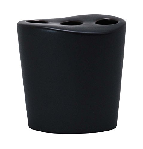 kieragrace Cleo Ceramic Toothbrush Holder, Matte Charcoal