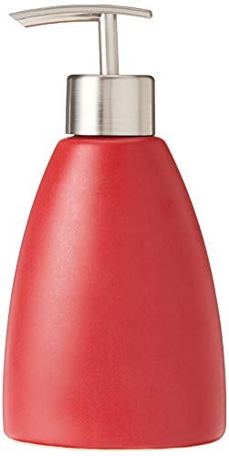 Kiera Grace Cleo Ceramic Lotion Dispenser, Matte Red