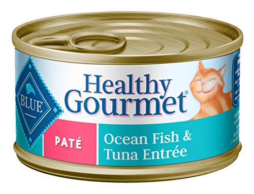 Blue Buffalo Healthy Gourmet Natural Adult Pate Wet Cat Food Ocean Fish & Tuna 3-oz cans (Pack of 24)