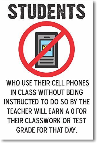Students Who Use Their Cell Phones in Class - NEW Classroom Rules Poster