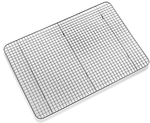 Bellemain Cooling Baking Rack, Chef Quality 12 inch x 17 inch Tight-Grid Design, Oven Safe, Fits Half Sheet Cookie Pan, Silver