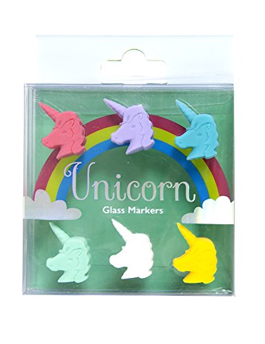 Wine Glass Markers with Colorful and Stylish Design - Set of 6 (Unicorn)