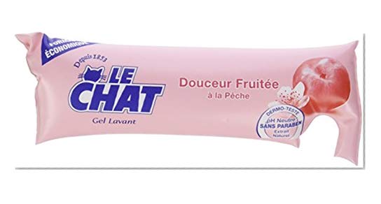 Le Chat - Gel Lavant - Douceur Fruitée à la Pêche - Berlingot 250 ml - Lot de 6