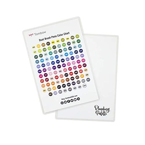 Book Cover Tombow 56174 Blending Palette with Color Chart, White