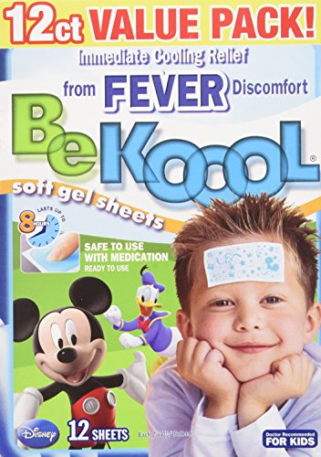 Disney Be Koool Characters Fever Relief Soft Gel Sheets 12 Count