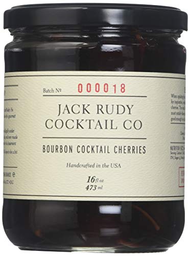 Jack Rudy Cocktail Co, Cherries Bourbon Barrel Aged, 16 Fl Oz